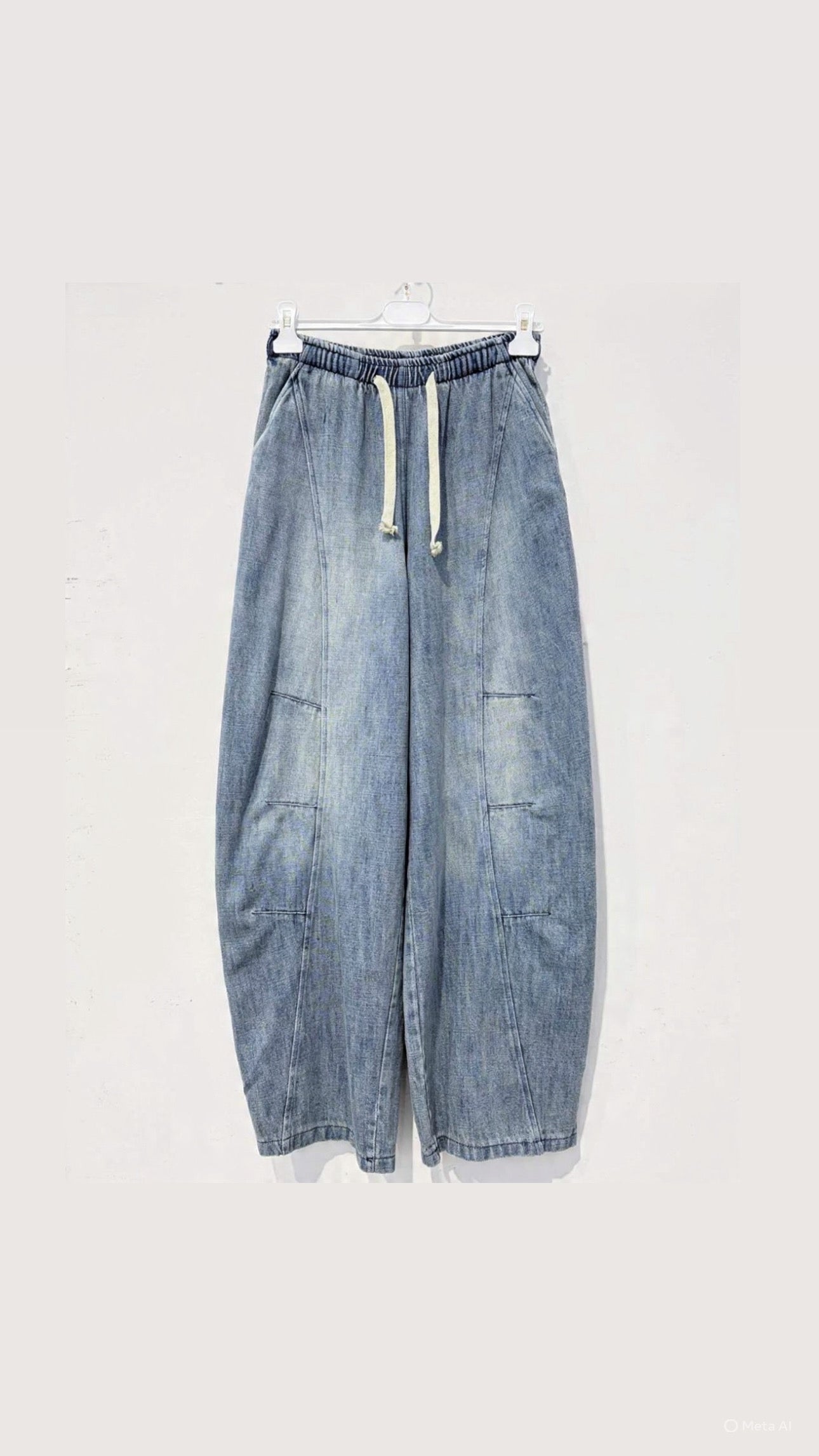 Baggy Jeans with Elastic Waist