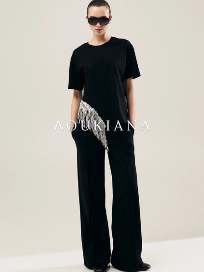 Fringe T-Shirt in Black