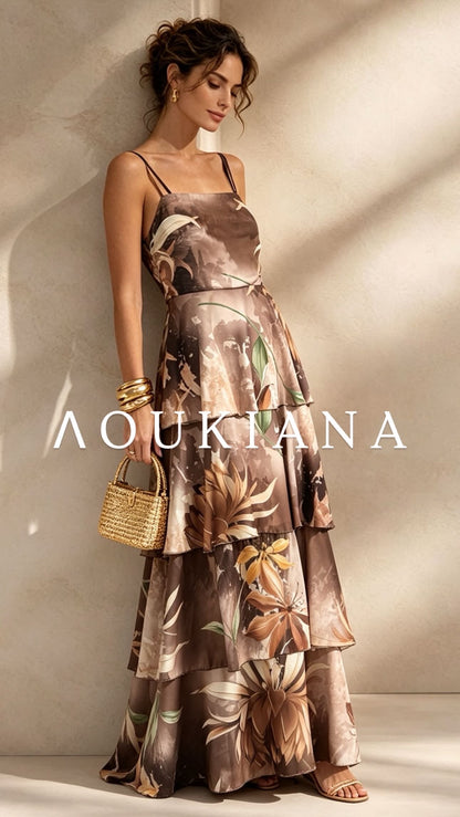 Floral Dress in Brown