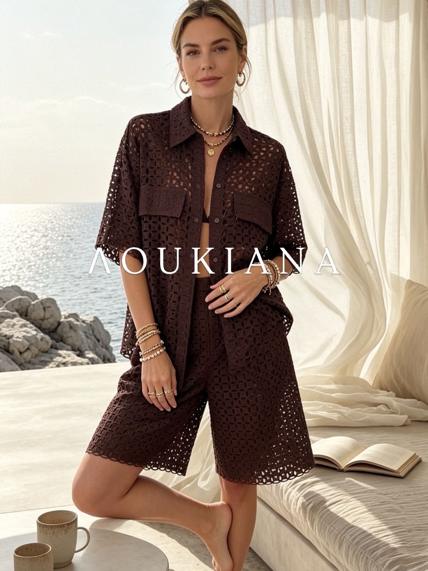 Crochet Set in Brown