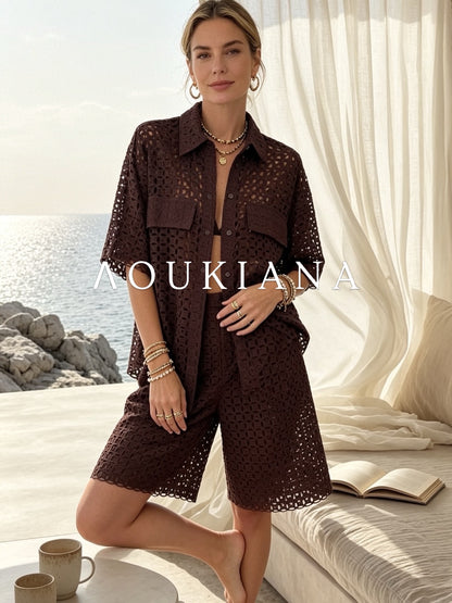Crochet Set in Brown