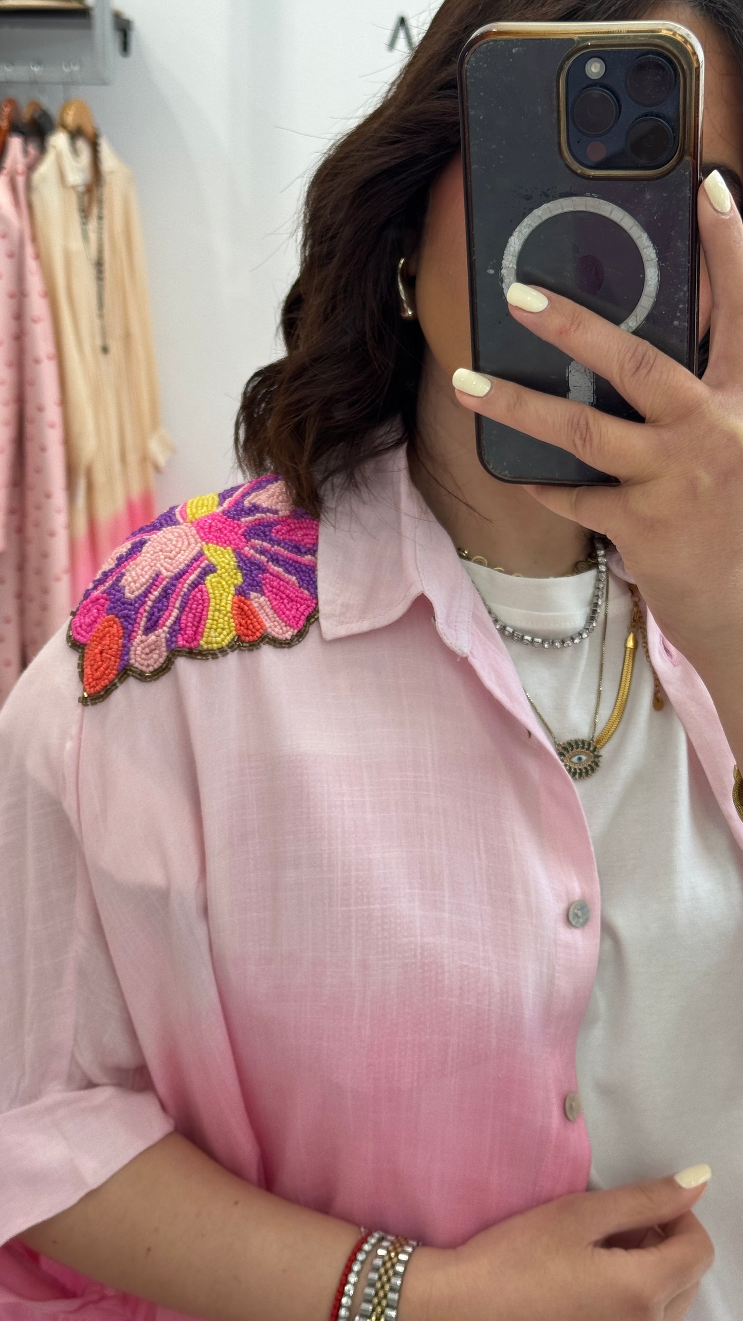 Ombre Shirt in Pink