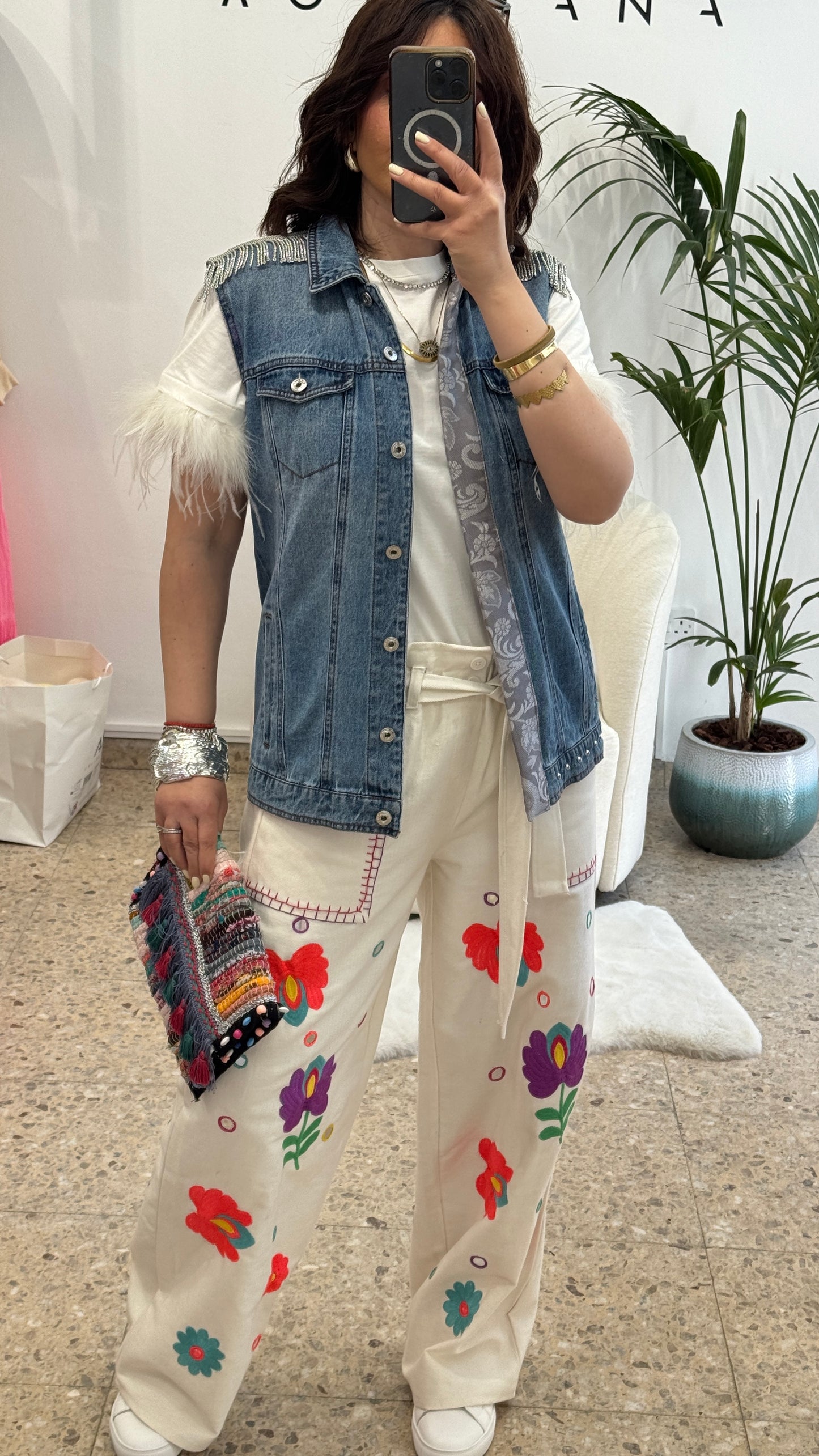Handmade Sleeveless Denim Jacket