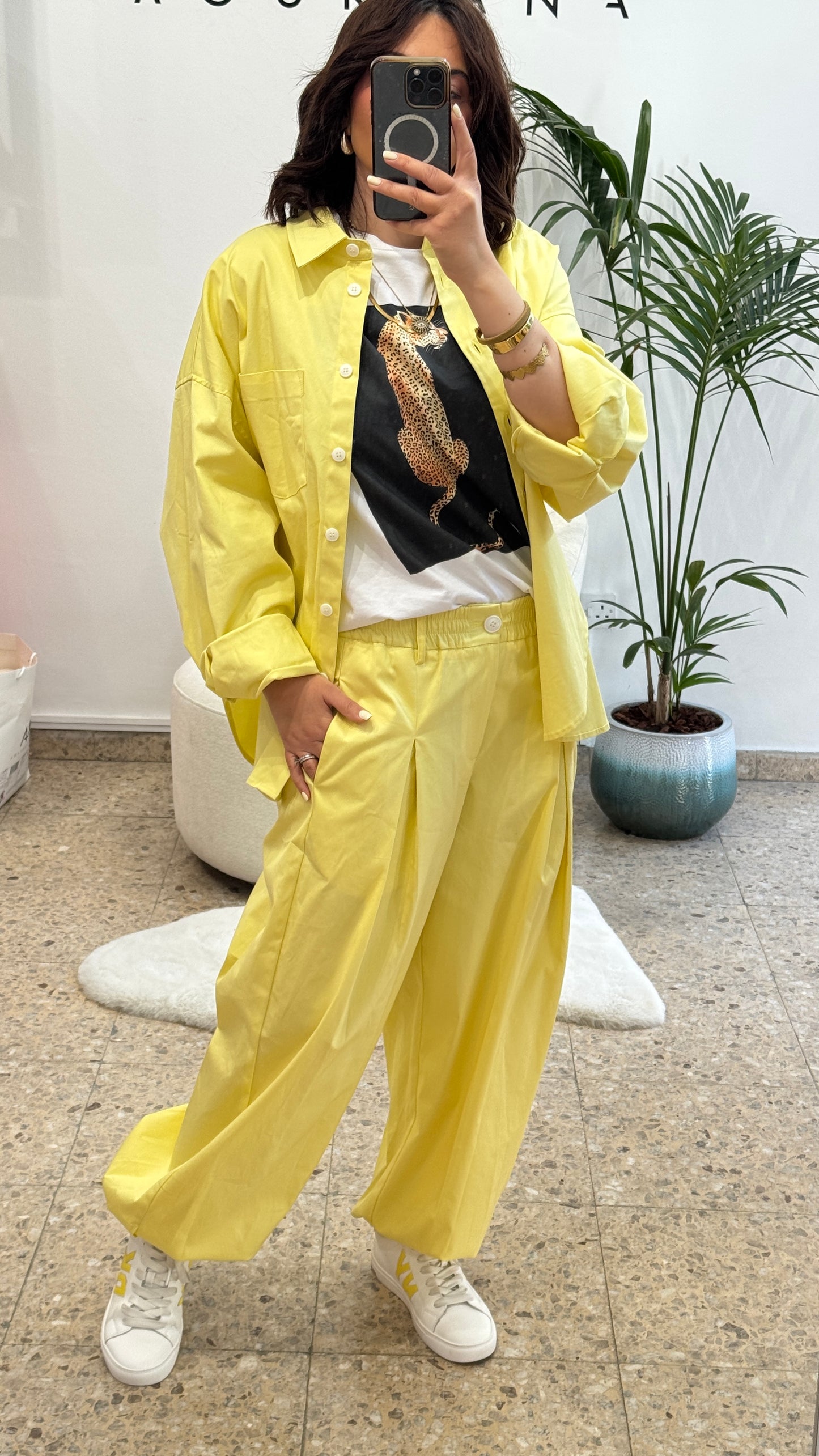 Shirt Set in Yellow