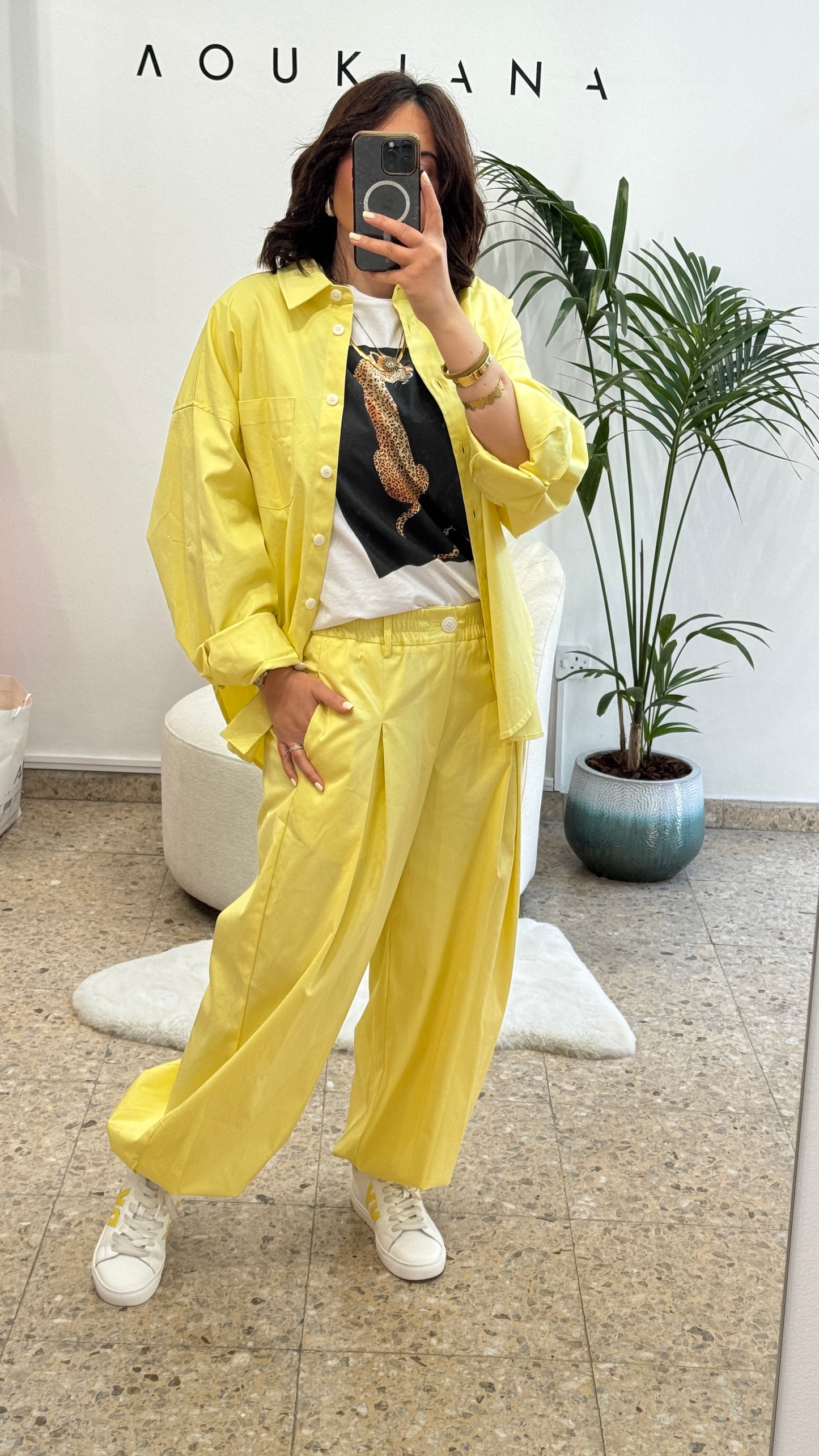 Shirt Set in Yellow