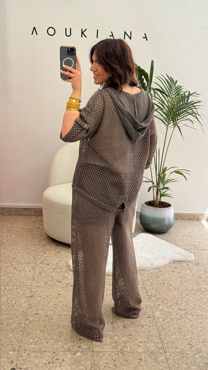 Fishnet Set in Brown
