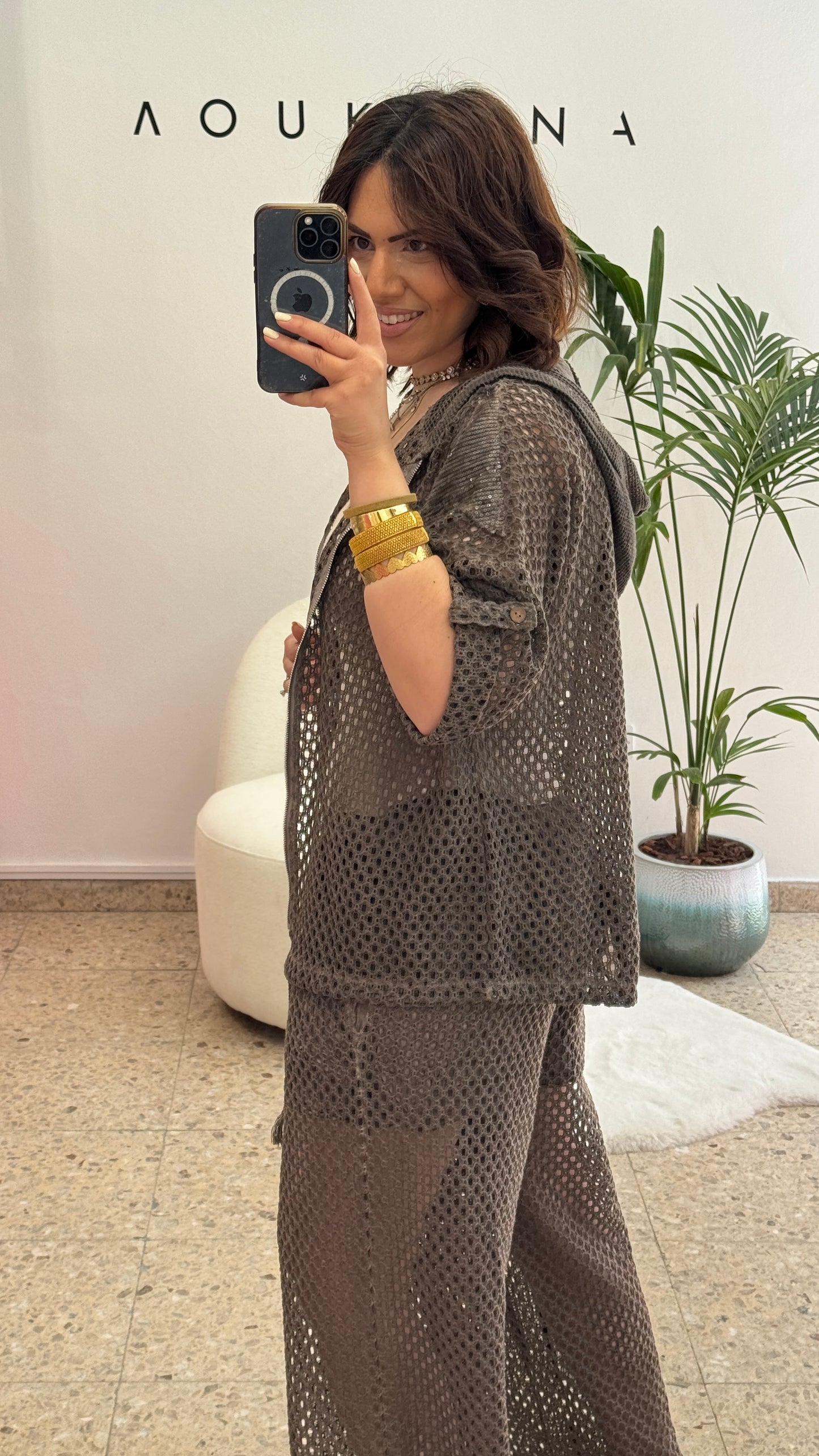 Fishnet Set in Brown