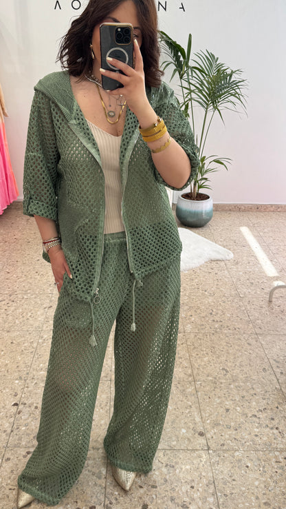 Fishnet Set in Green