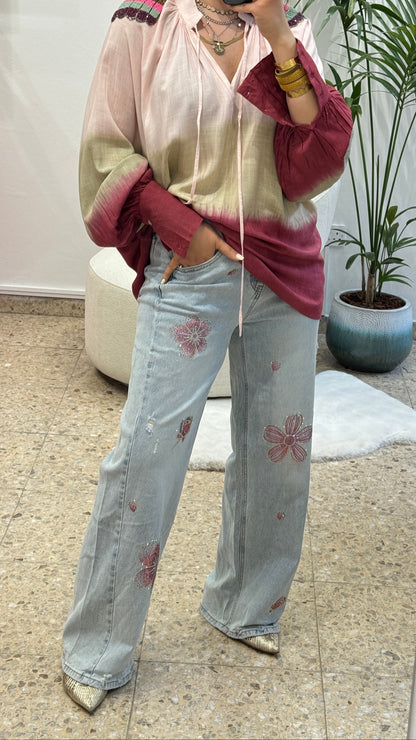 Embellished Jeans in Blue
