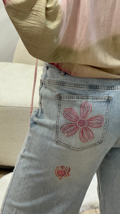 Embellished Jeans in Blue