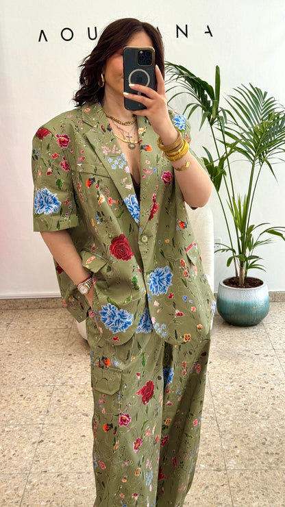 Floral Set in Khaki