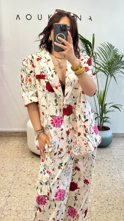 Floral Set in White