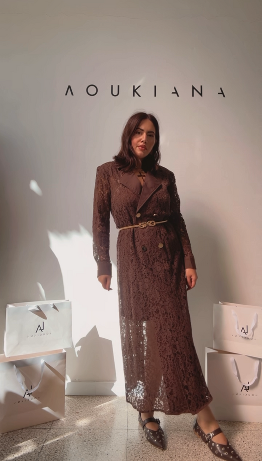 Lace Dress in Brown