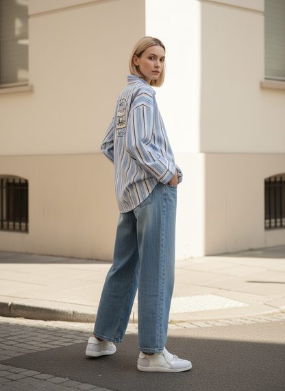 Baggy Jeans with Elastic Waist