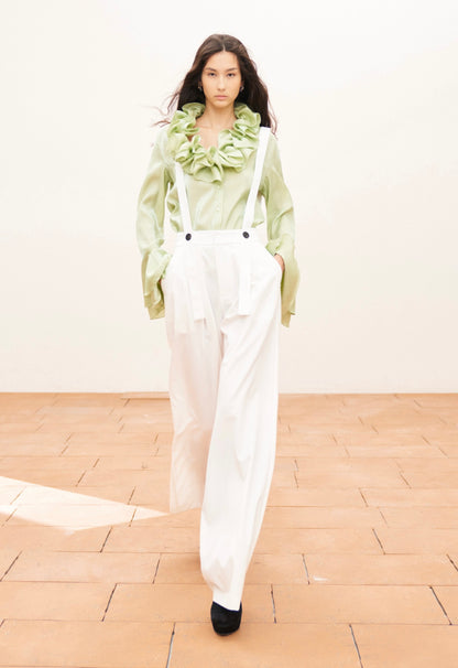 Suspender Jumpsuit in White