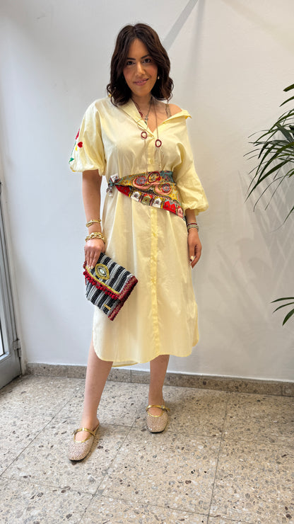 Shirt Dress in Yellow