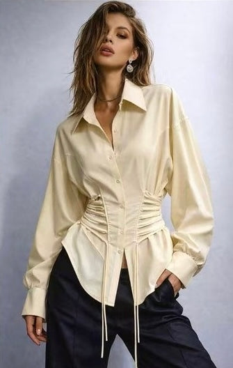 Corset Shirt in Yellow
