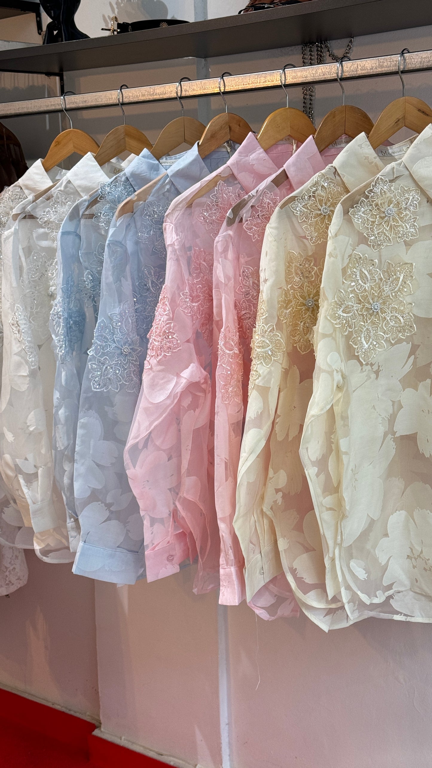 Lace Shirt with Flower Design