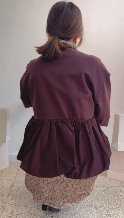 Bomber Jacket in Bordeaux