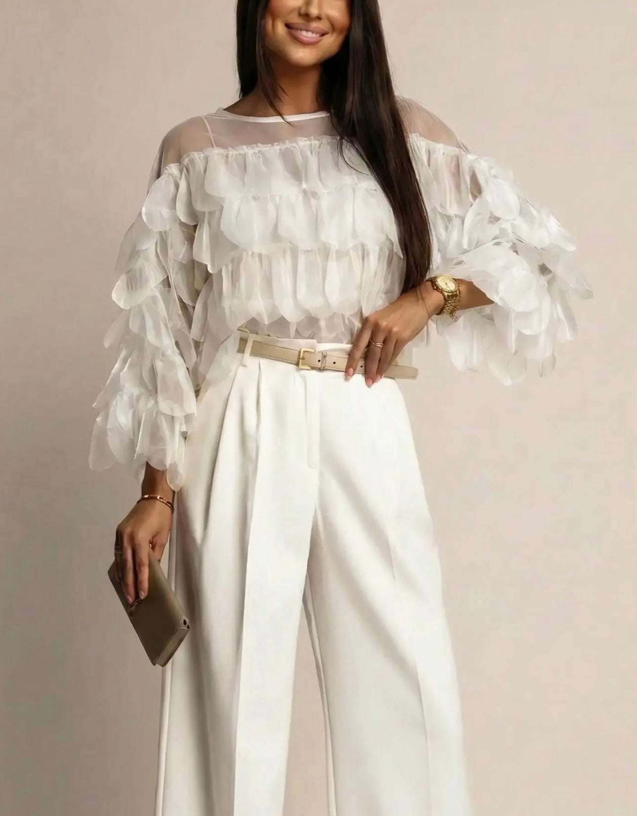 Lace Top in White