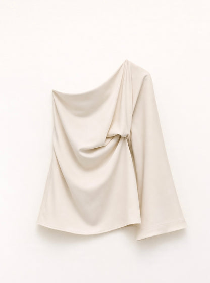 One-Shoulder Top in White