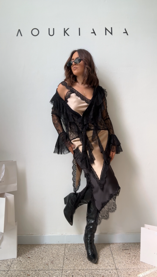Lace Shirt in Black