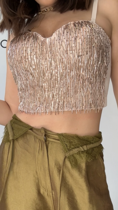 Bustier Top in Gold