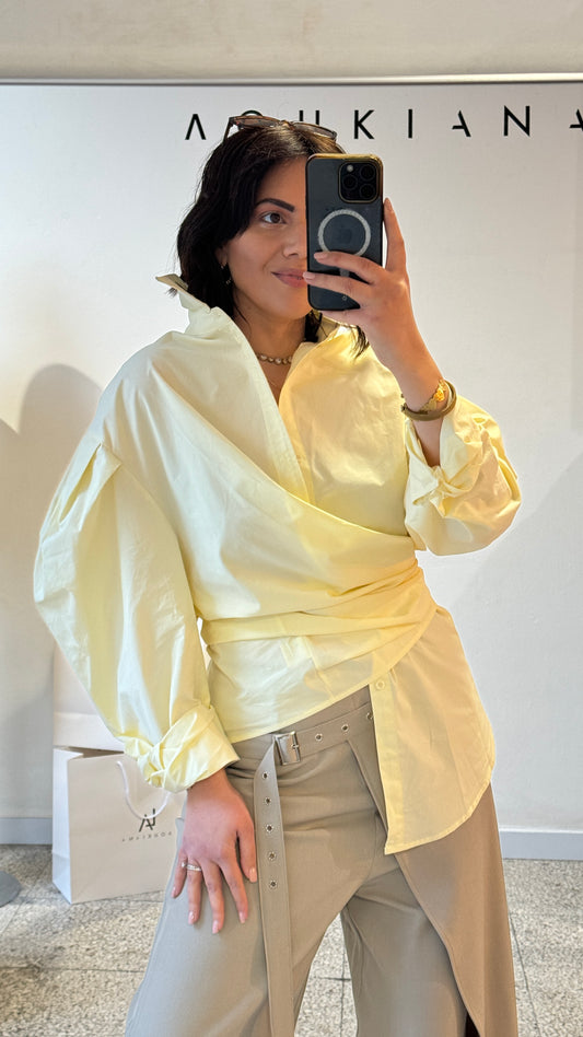 Wrap Shirt in Yellow
