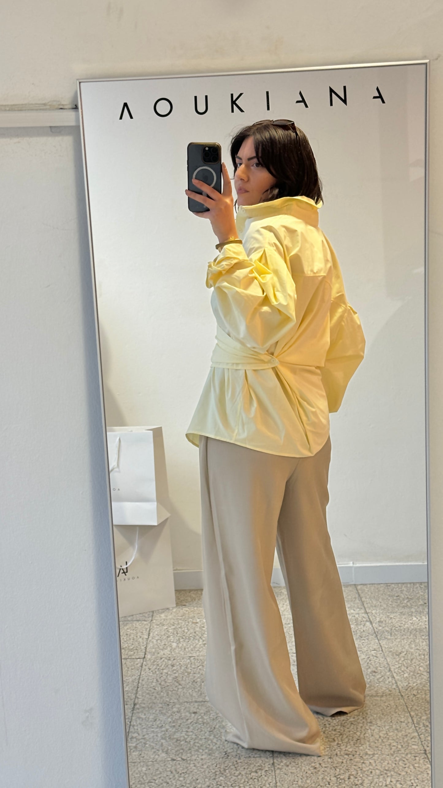 Wrap Shirt in Yellow