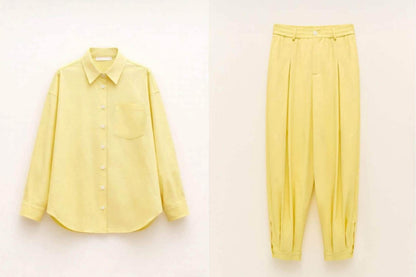 Shirt Set in Yellow