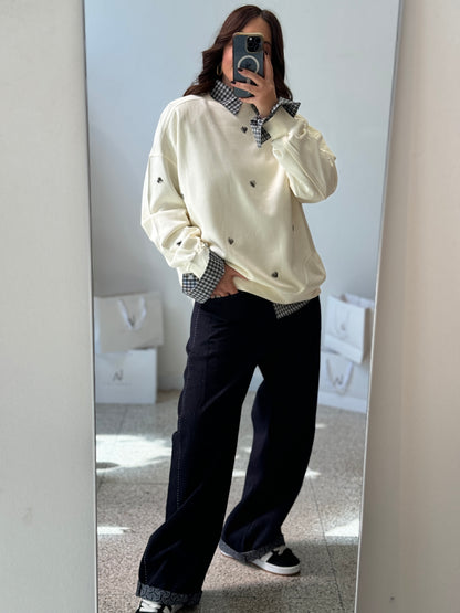 Sweatshirt with Heart Details