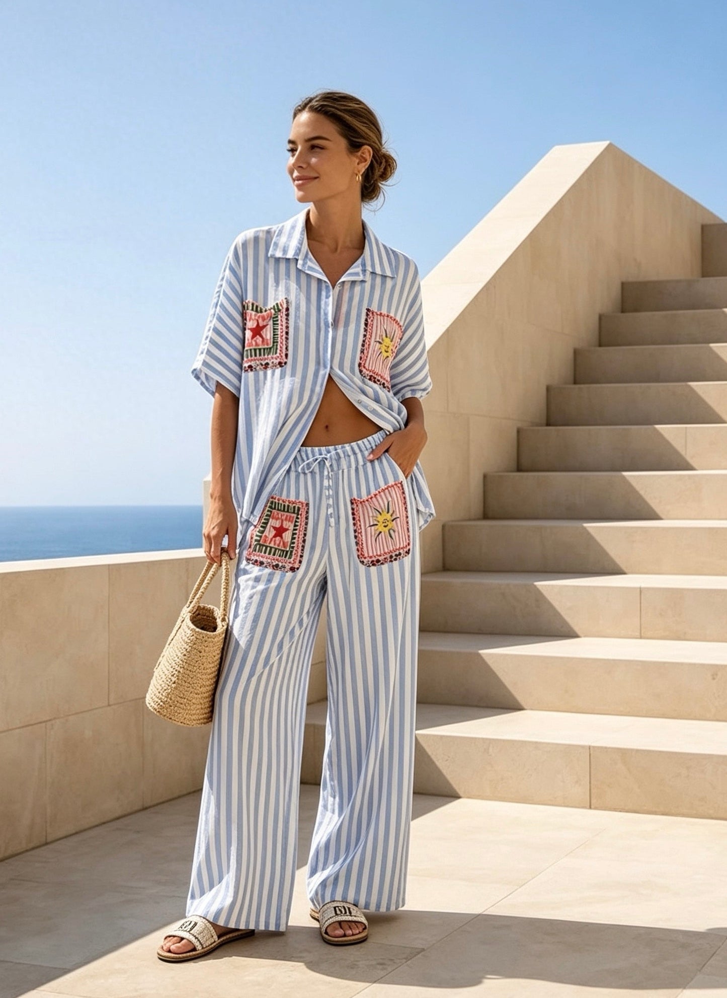 Striped Set in Blue