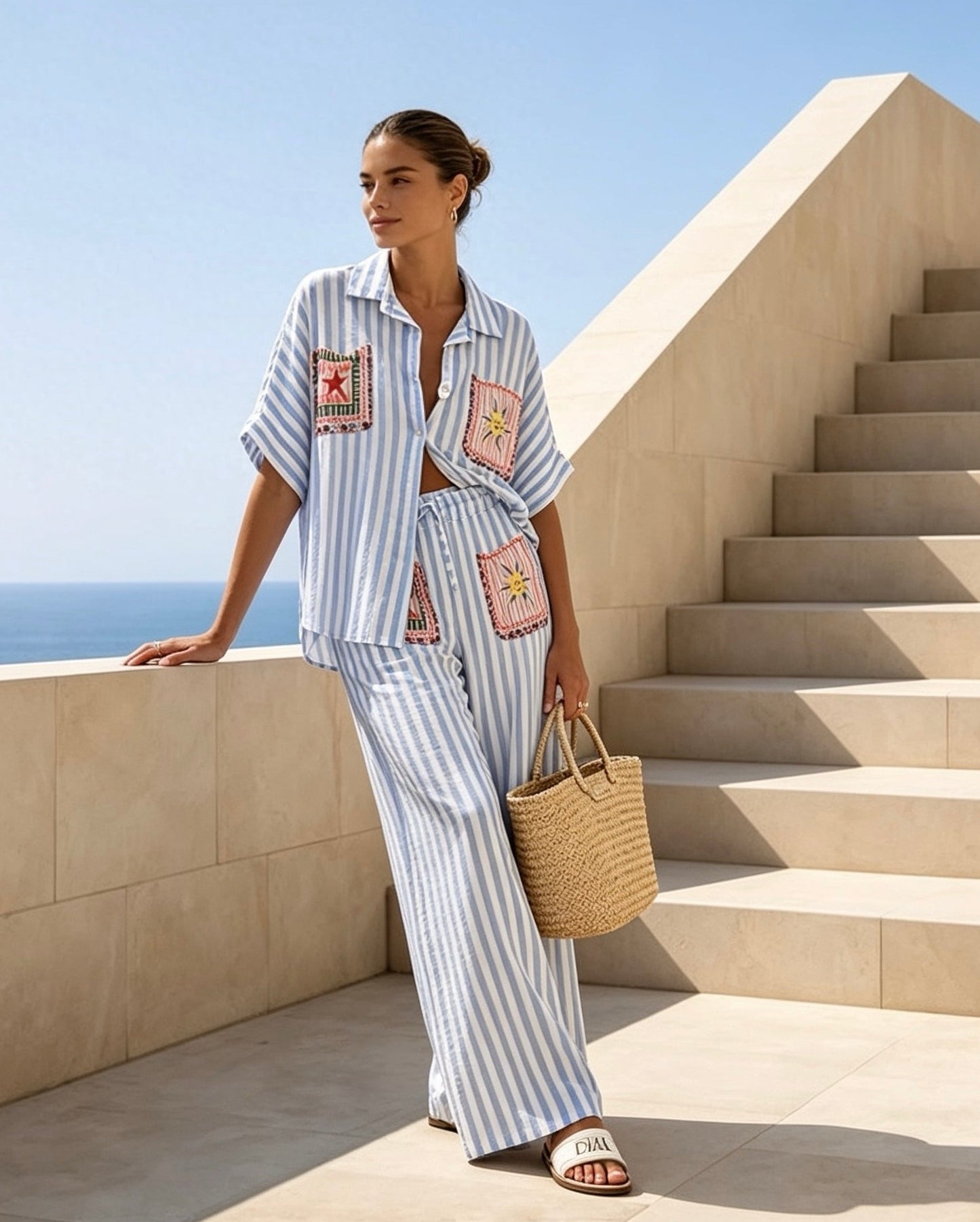 Striped Set in Blue