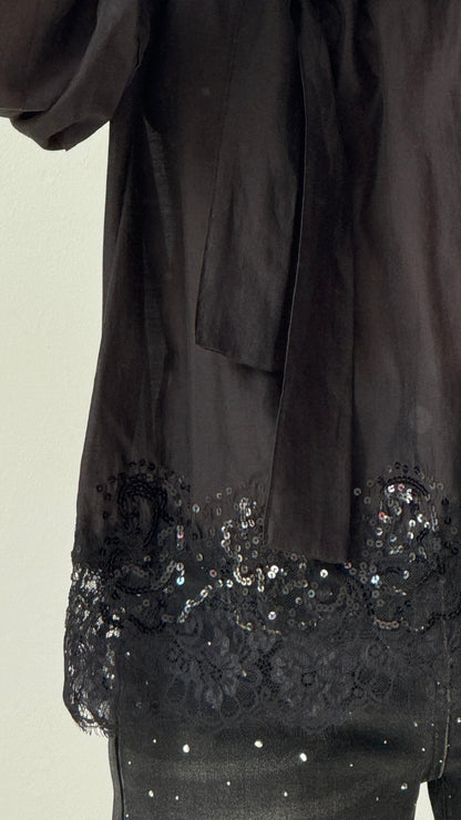 Top in Black with Sequin Details