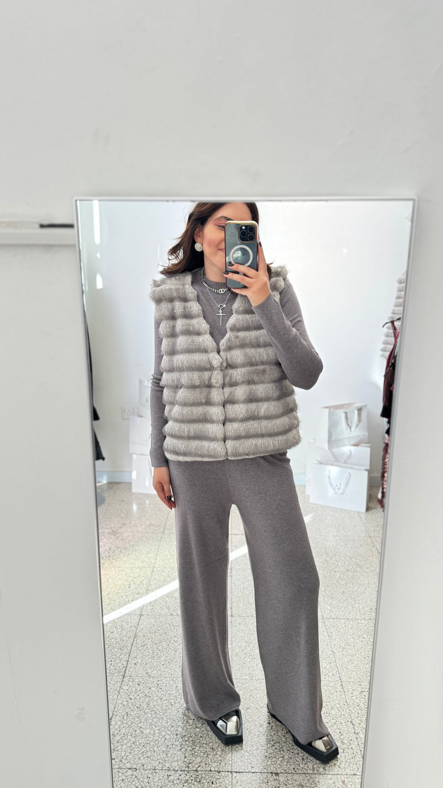 3-piece Vest Set in Grey