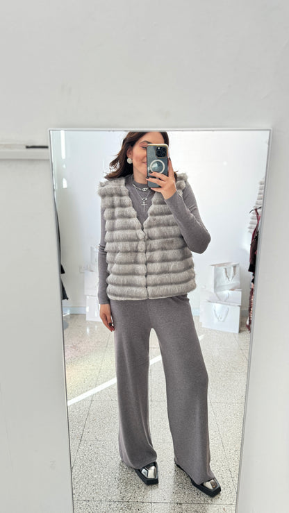 3-piece Vest Set in Grey