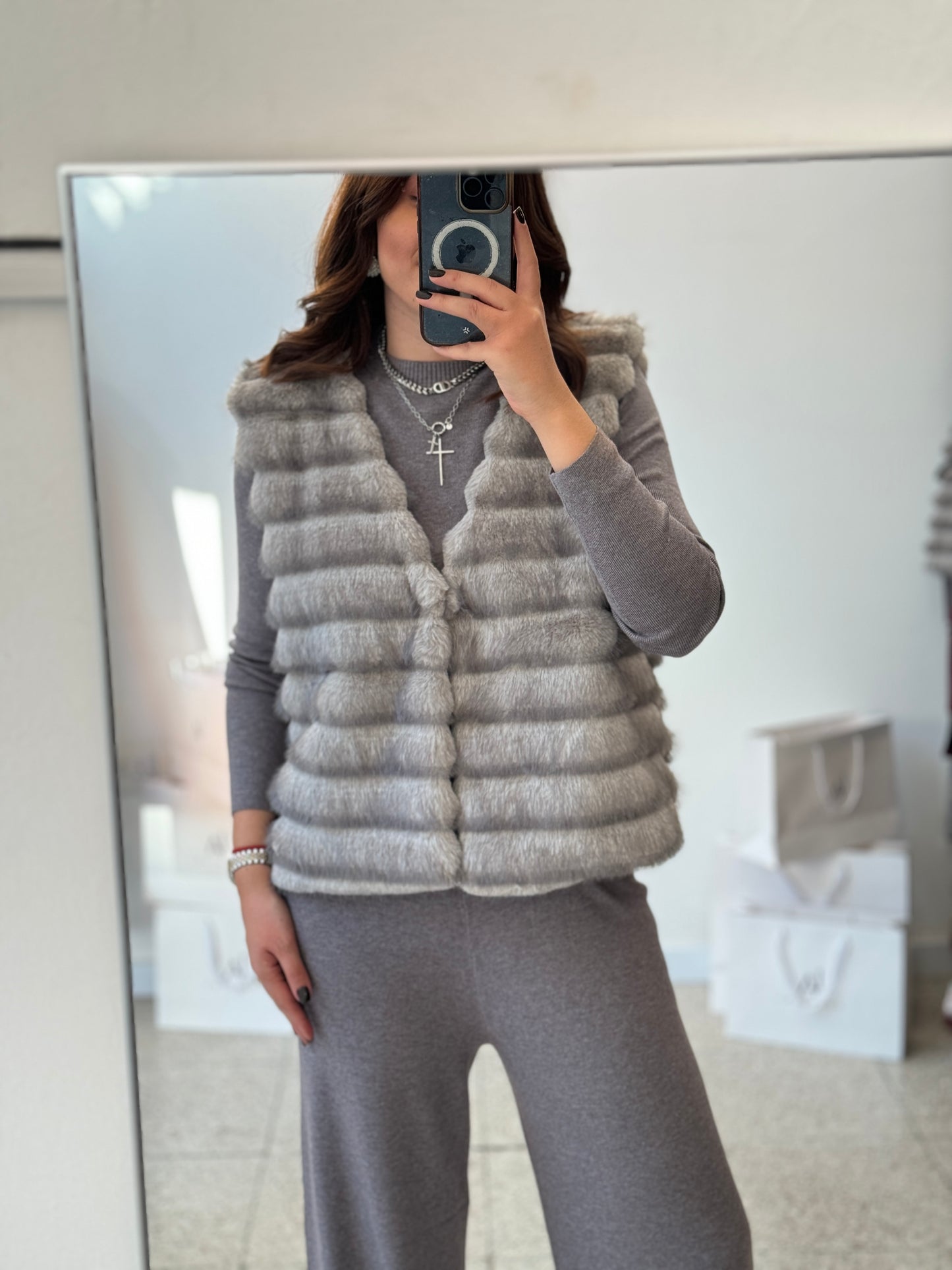 3-piece Vest Set in Grey