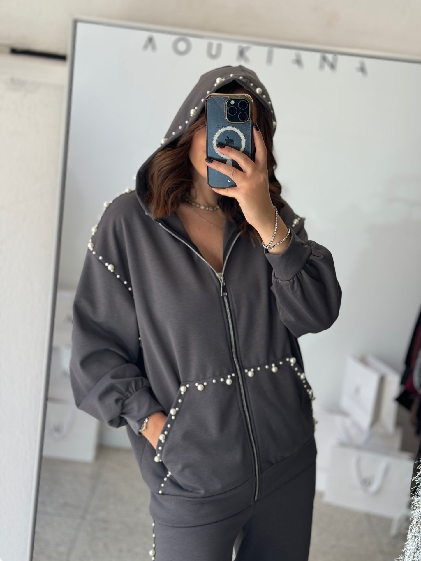 Tracksuit Set in Grey