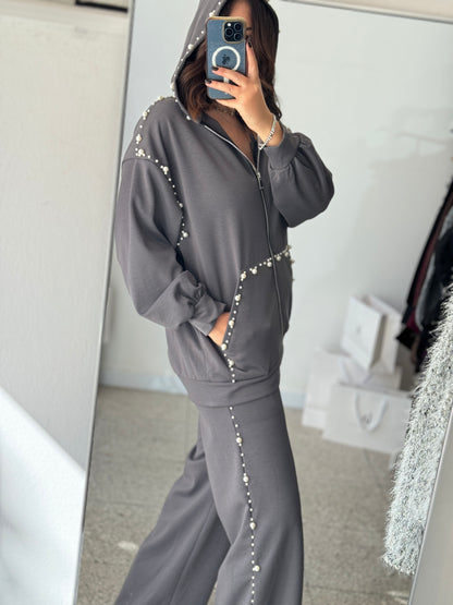 Tracksuit Set in Grey