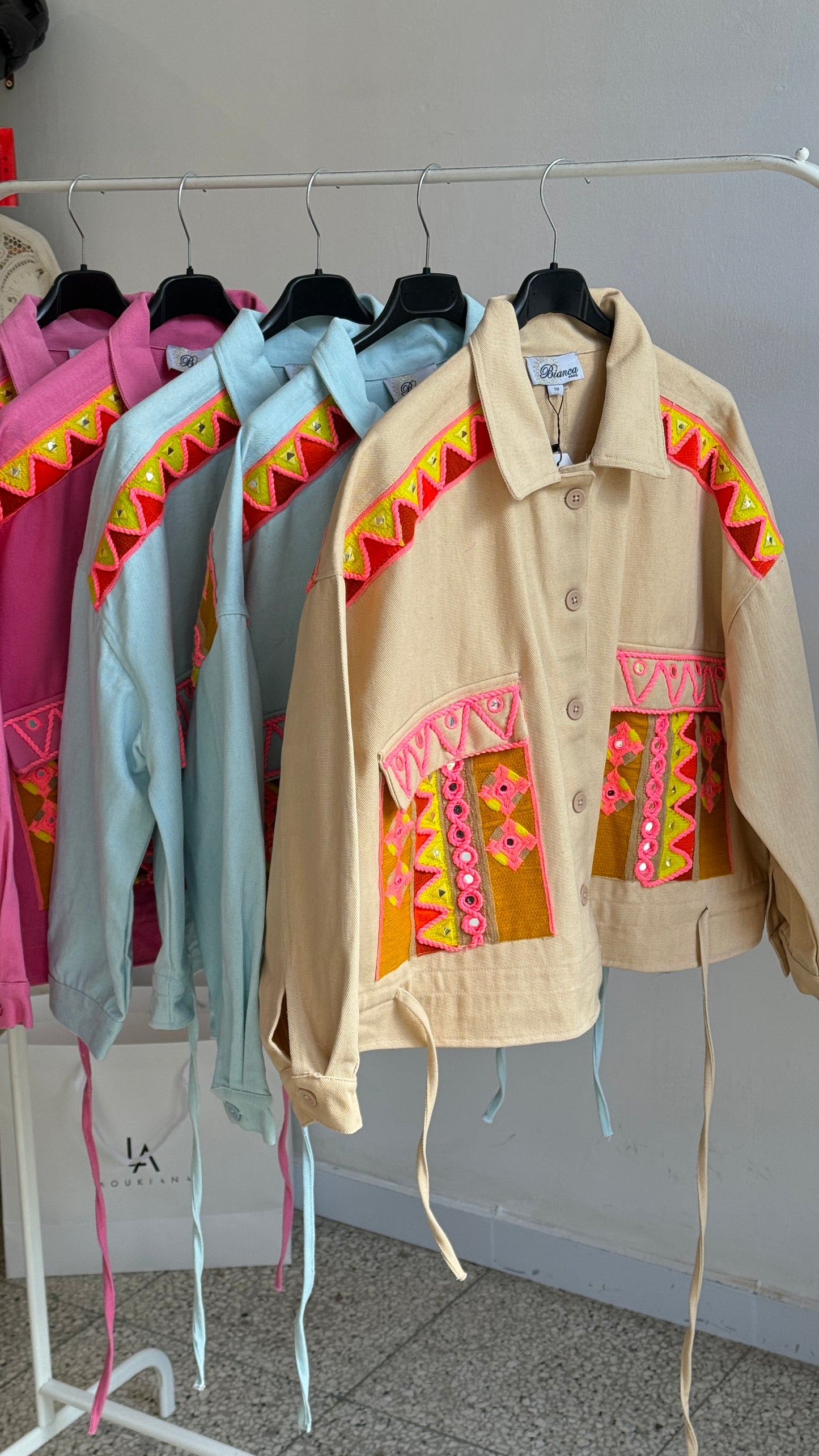 Denim Jacket in Beige