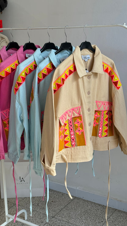 Denim Jacket in Beige