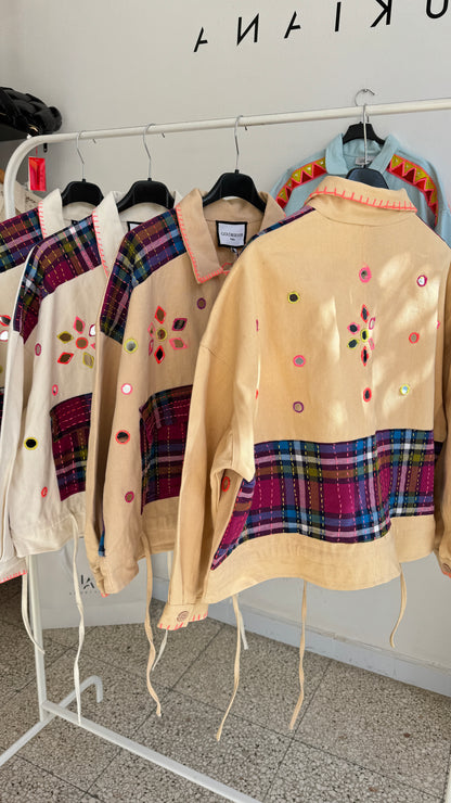 Denim Jacket in Beige