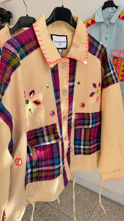 Denim Jacket in Beige