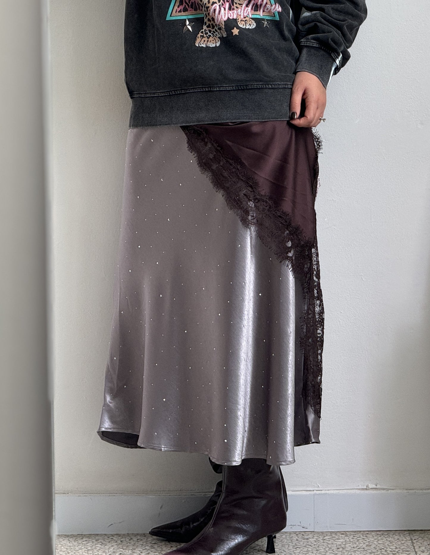 Sparkly Skirt in Gray