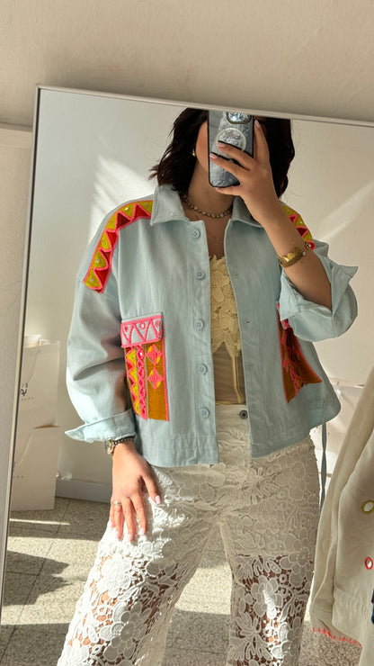Denim Jacket in Light Blue