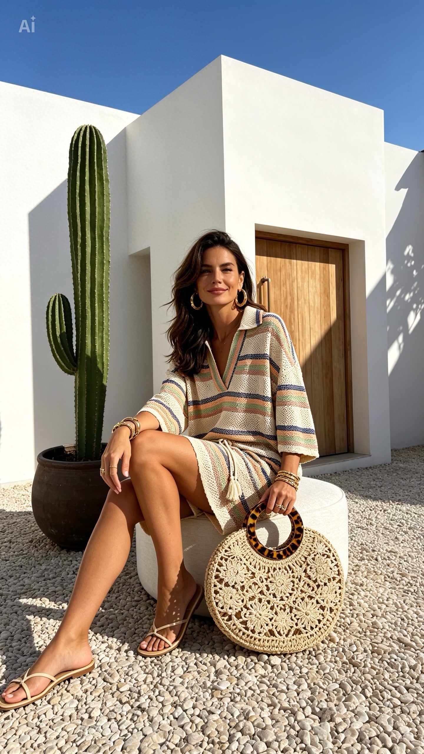 Striped Knit Set