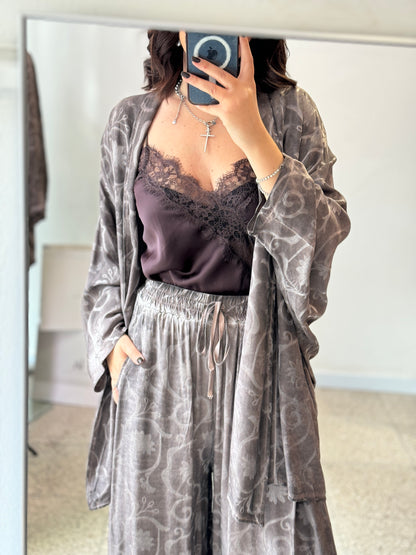 Relaxed Kimono Set in Gray