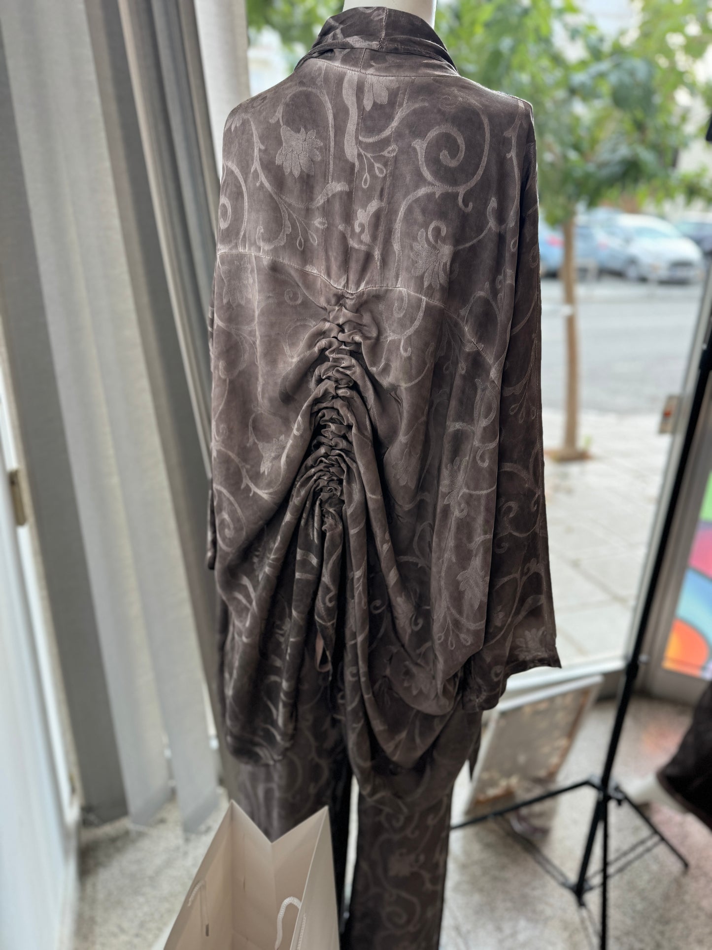 Relaxed Kimono Set in Gray