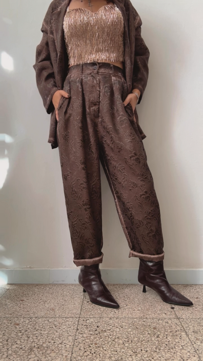 Relaxed Suit Set in Brown