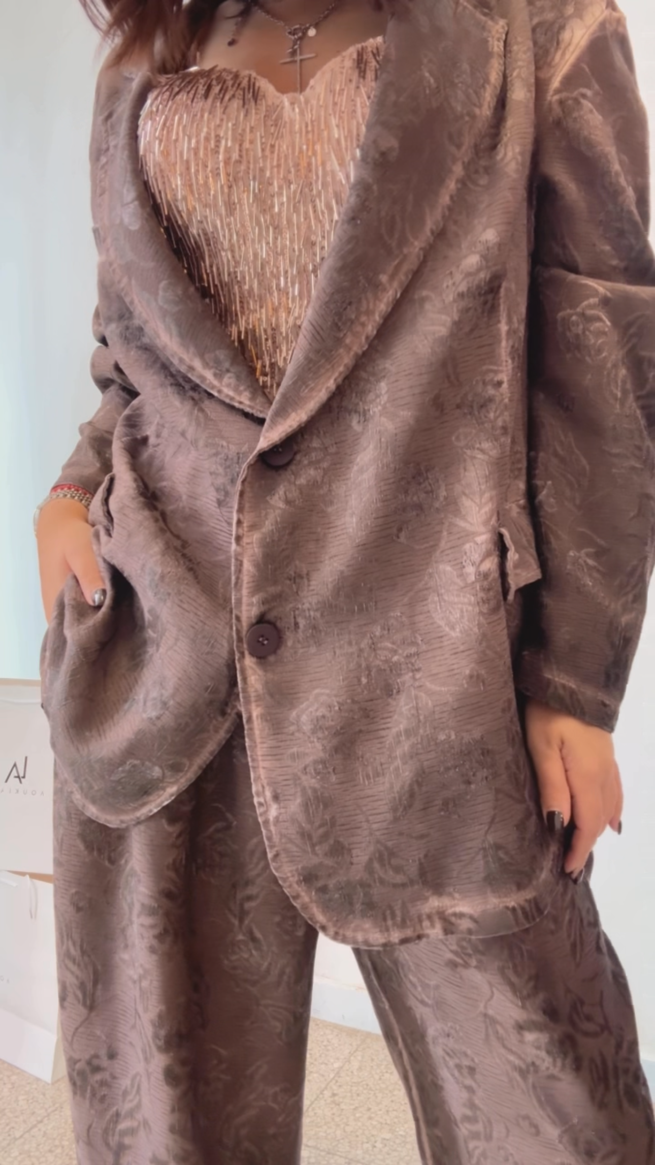 Relaxed Suit Set in Brown